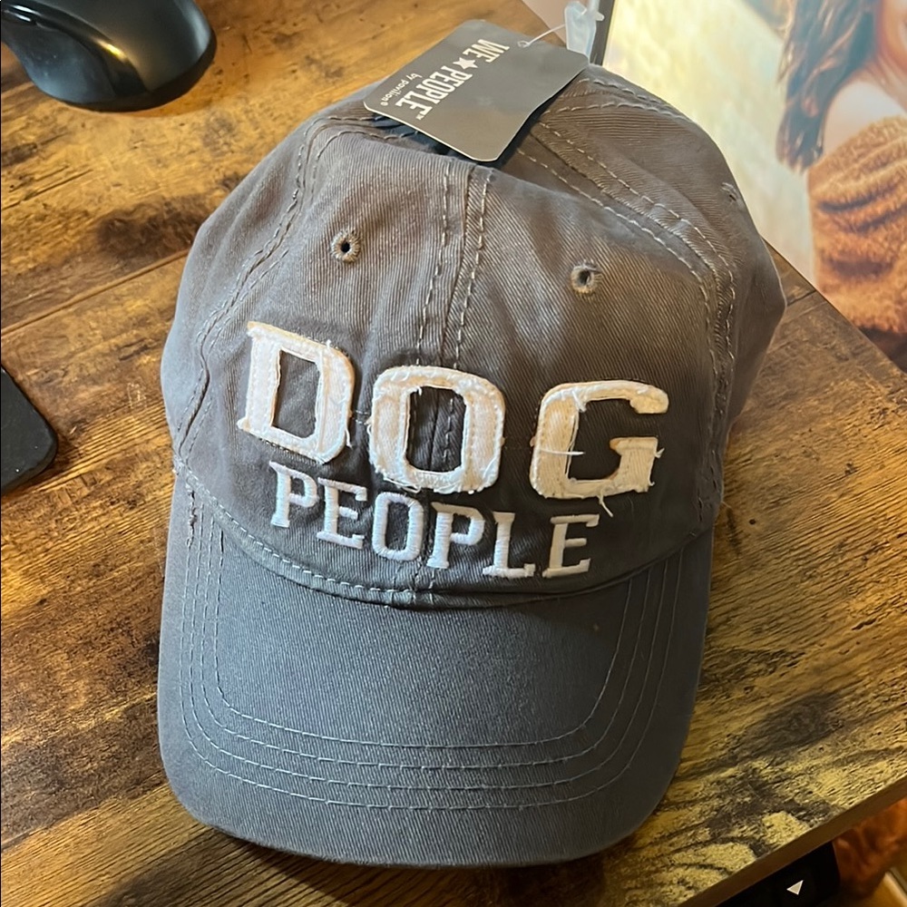 Katydid Gray and White Dog People Cap